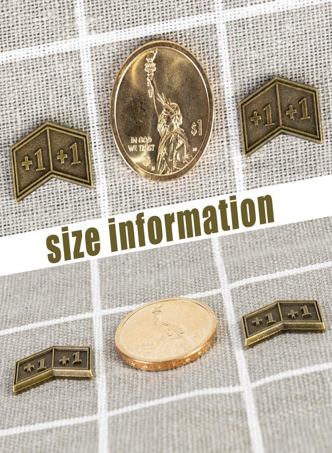 LAMJAM 40 PCS Metal Buff MTG Counters Tokens Plus +1/+1 Life Token Dice Counters for MTG Magic Card Gaming Accessories - Image 2